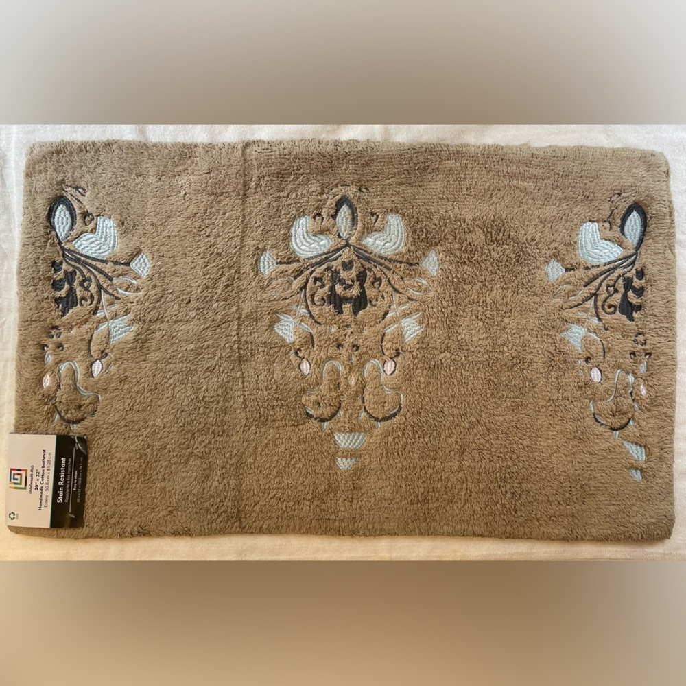 Blue Accent 20" × 32"
Handmade Cotton Bathmat Bathroom Rug